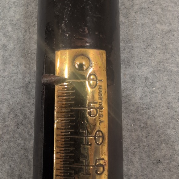 Antique Hanging Spring Scale Balance (0-50 lbs) – Made in USA – Brass Face - Picture 3 of 6